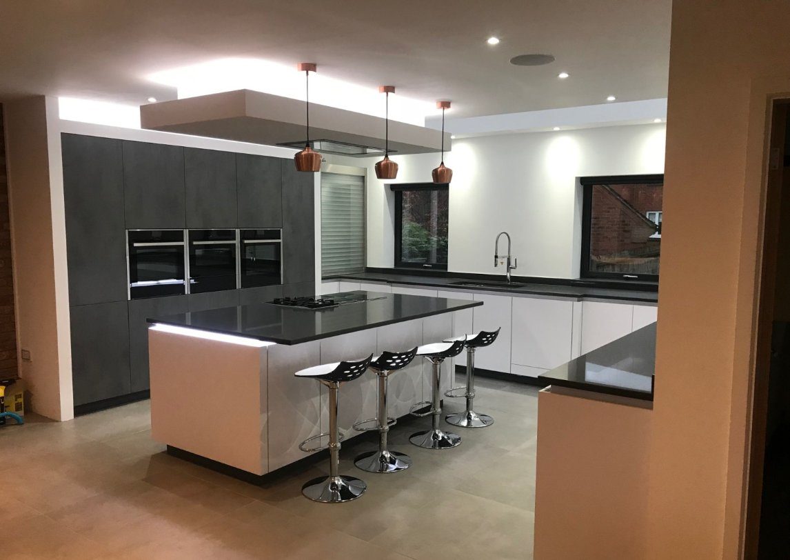 Open-plan kitchen and living refurbishment
