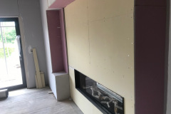 Modern Fireplace Plasterboard Installation